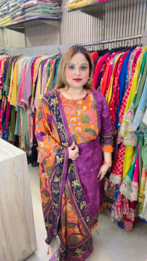 Pure Raw Silk Suit – Digital Print with Dupatta