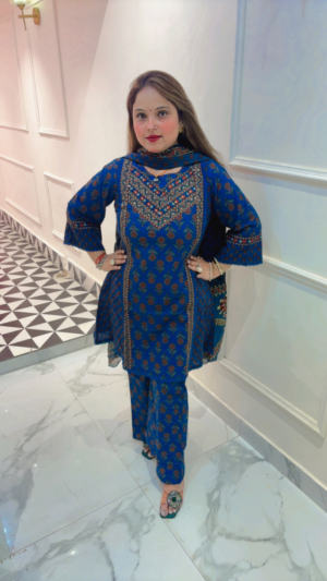 Pure Cotton Kalamkari Print Co-Ord Set with Dupatta