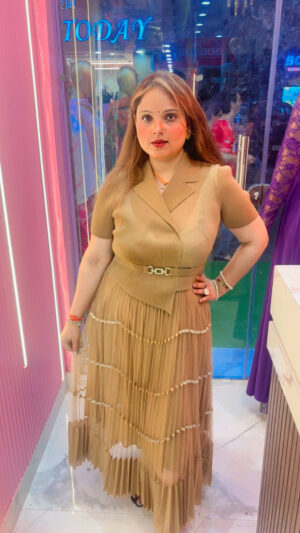 Stylish Crepe Western Gown for Women