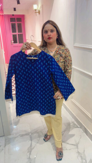 Stylish Pure Cotton Printed Short Kurti for Women