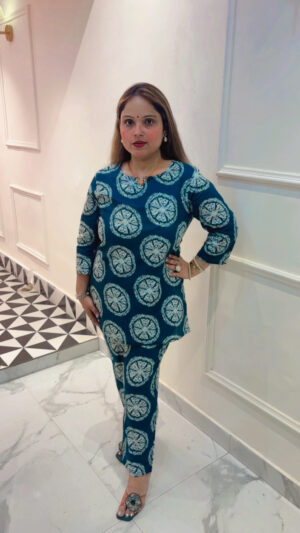 Stylish Pure Cotton Printed Co-Ord Set for Women