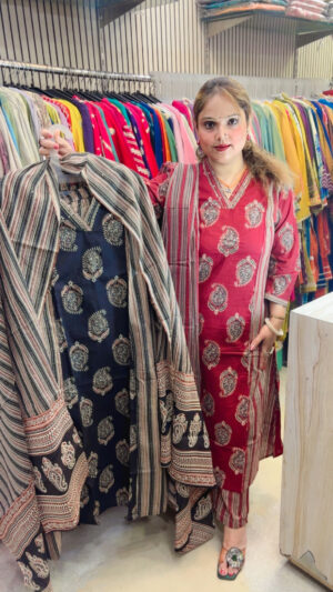 Elegant Pure Cotton Printed Pant Suit with Dupatta for Women