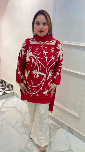 Premium Crepe Embroidered Co-Ord Set with Dupatta