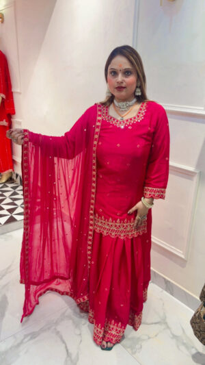 Pure Chiffon Skirt Suit with Dupatta