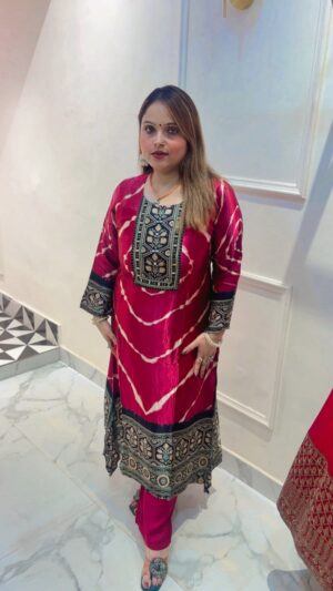 Pure Gazi Silk Co-Ord Set – Elegant Ethnic Wear